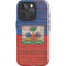 Haiti Flag Dark Wood iPhone 16 Pro Max Impact Case